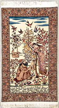 A seminatique oriental carpet ca 158x94 cm.