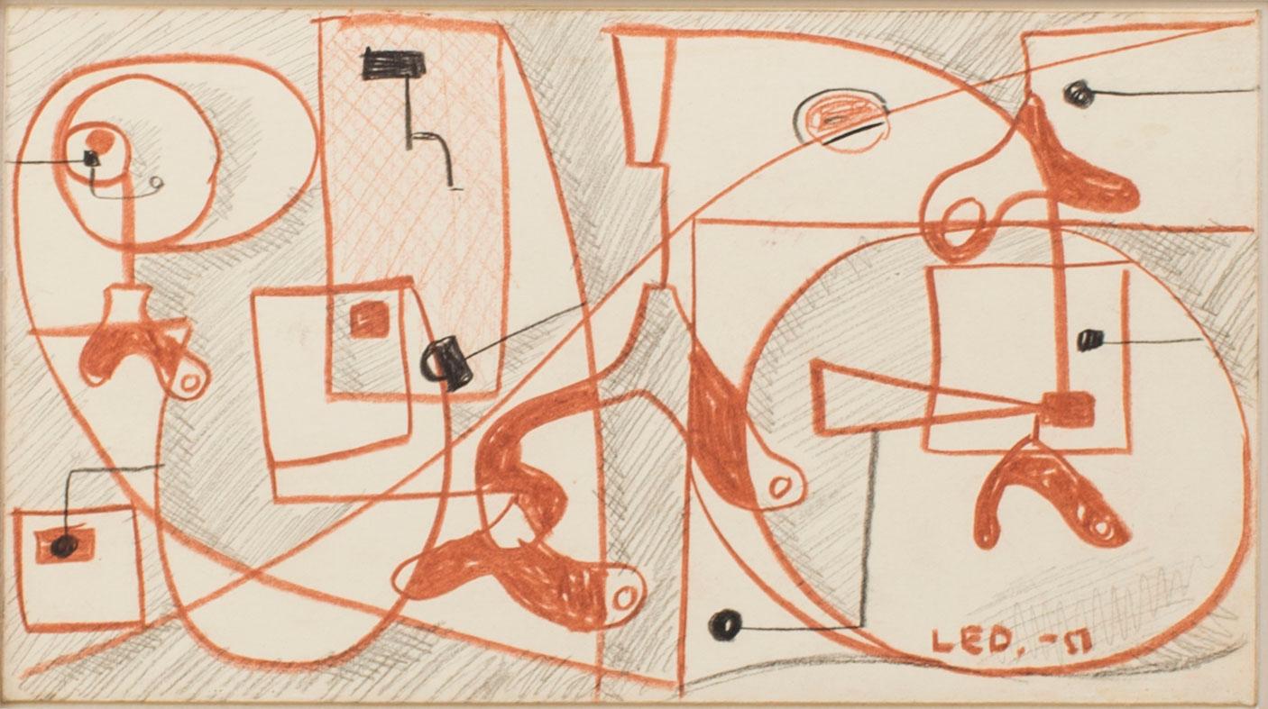 LARS ENGLUND, Chalk drawing, signed and dated -51.