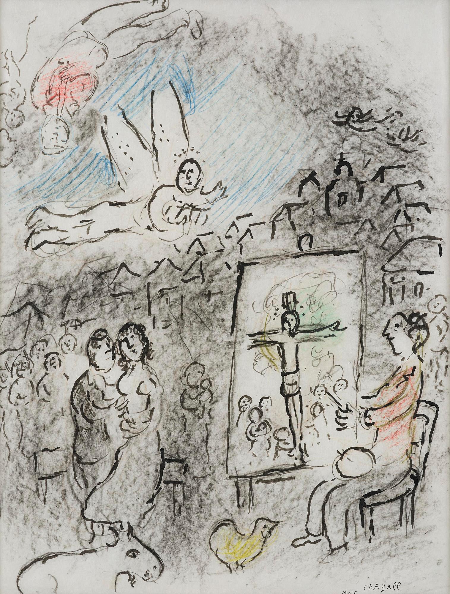 Marc Chagall, "L'artiste et l'ange".