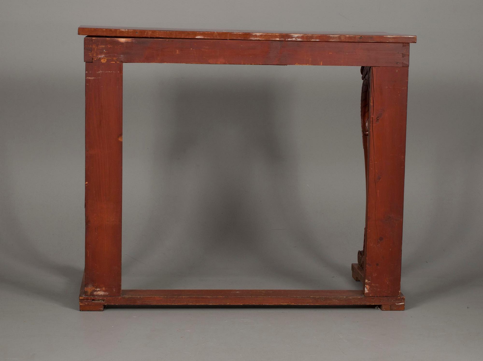 SPEGEL MED KONSOLBORD,  mahognyfanerad, Ryssland omkring 1830.