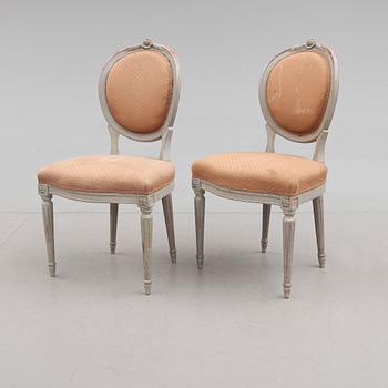 STOLAR, 1 par, gustaviansk stil, 1900-talets första hälft.