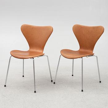 Arne Jacobsen, stolar, 6 st, "sjuan", Fritz Hansen, Danmark.