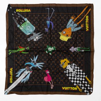 Louis Vuitton, face masks 3 pcs, with accessories and scarf.