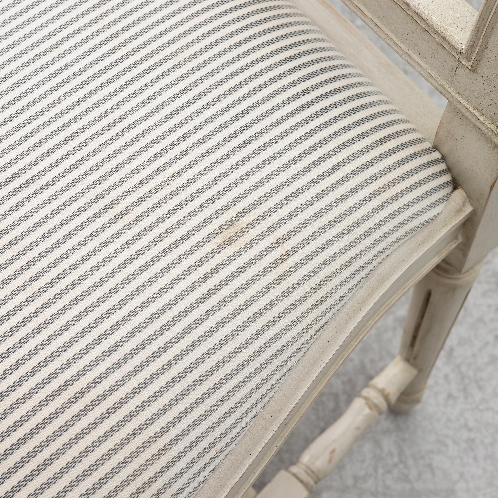 Eight Gustavian style chairs, late 20th Century.