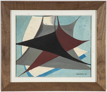 Ulf Wahlberg, olja på pannå, signerad Wahlberg och daterad -54.