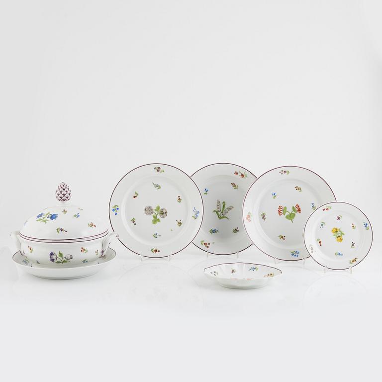 A 92-piece porcelain dinner service, Nymphenburg, Germany.