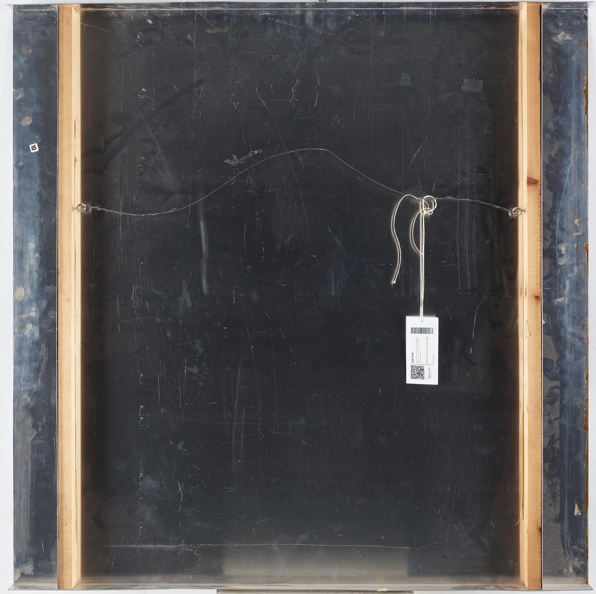 Olle Borg, signed and dated 1990 a tergo. Mixed media on aluminum.