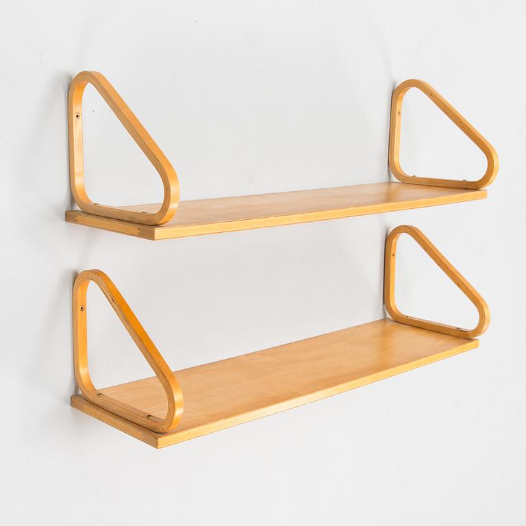 Alvar Aalto, hyllor, 2 st, 112B, Artek 1900-talets mitt.