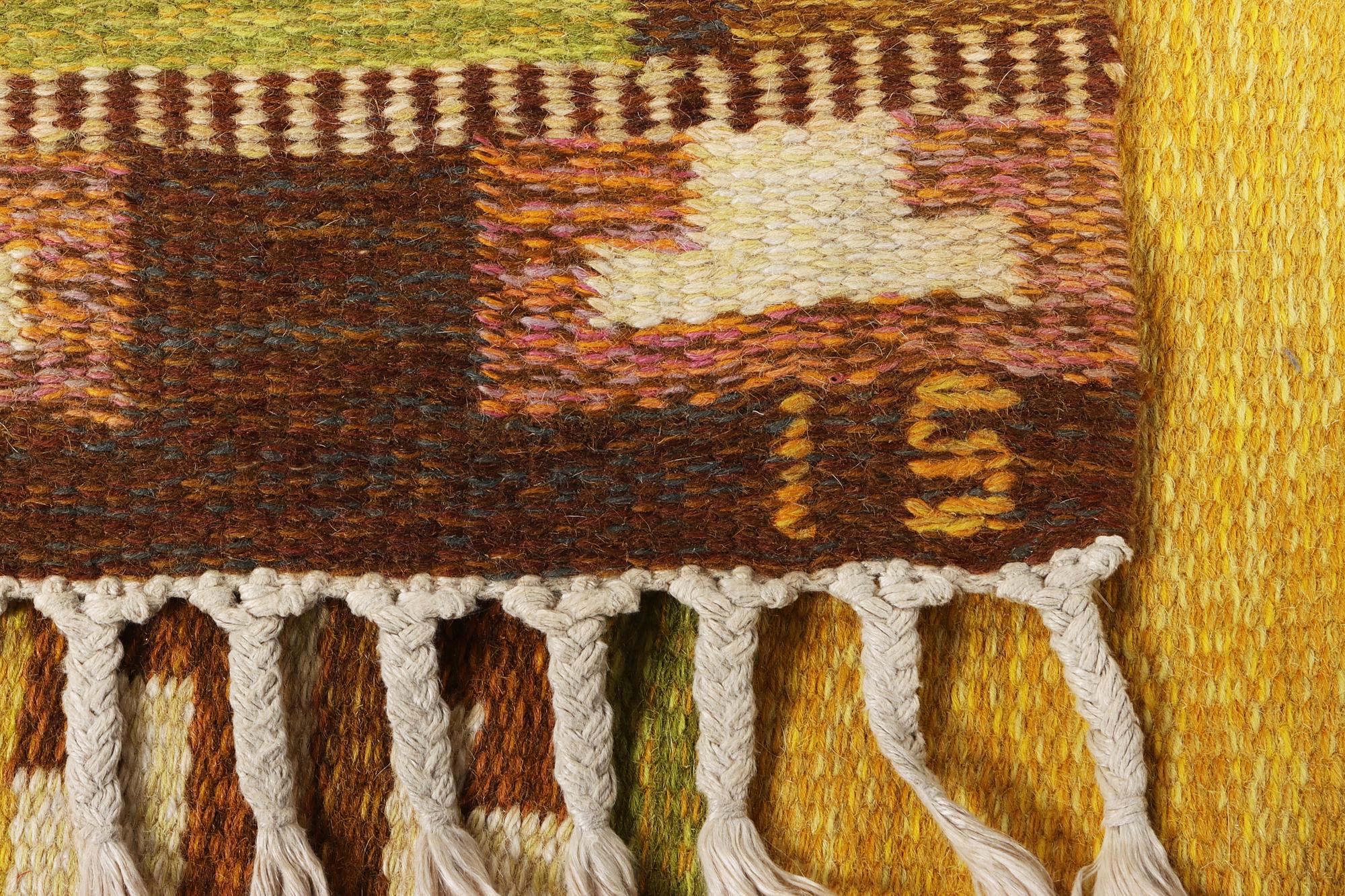 Ingegerd Silow, a "Stensjön" flat weave carpet, signed IS, c. 200 x 136 cm.