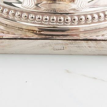 Coffee service 3 dlr Louis XVI style first half of the 20th century silver plate.