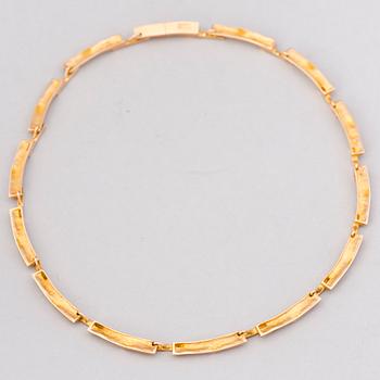 BJÖRN WECKSTRÖM, COLLIER, "Tundra", 14K guld. Lapponia 1979.