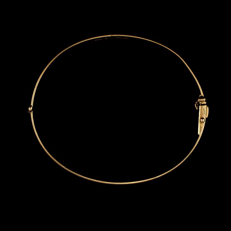 ARMBAND, 18k guld, Sven Gustavsson, Stockholm, 1970. Vikt 18 g.