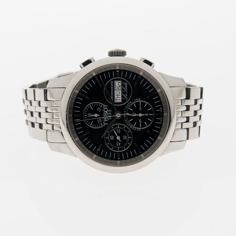 ARMBANDSUR, herr, TISSOT Le Locle Chronograf, original box. 2000-tal.