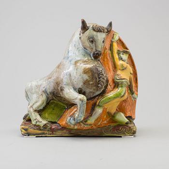 ALLAN EBELING, a pottery figure, signed Ebeling.