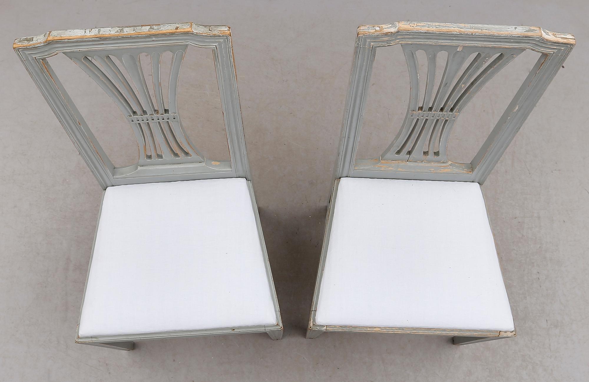 STOLAR, 1 par, gustaviansk stil, 1900-talets första hälft.