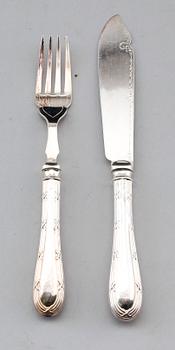 FISKBESTICK, 12 st, pläter, England, 1900-talets mitt.