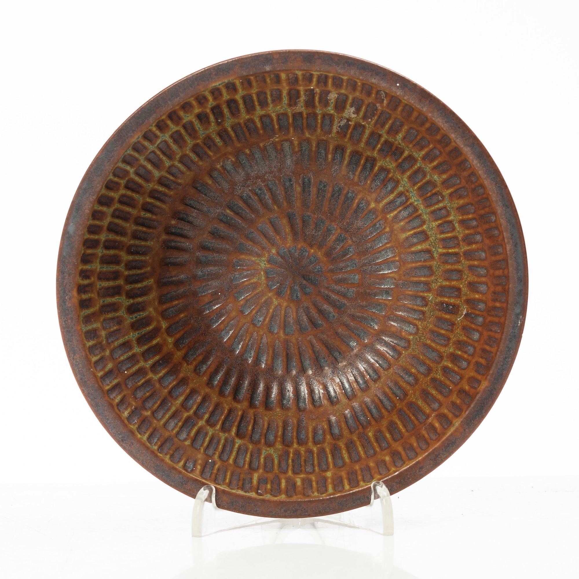 Stig Lindberg, a stoneware bowl, Gustavsbergs Studio, Sweden, 1965.