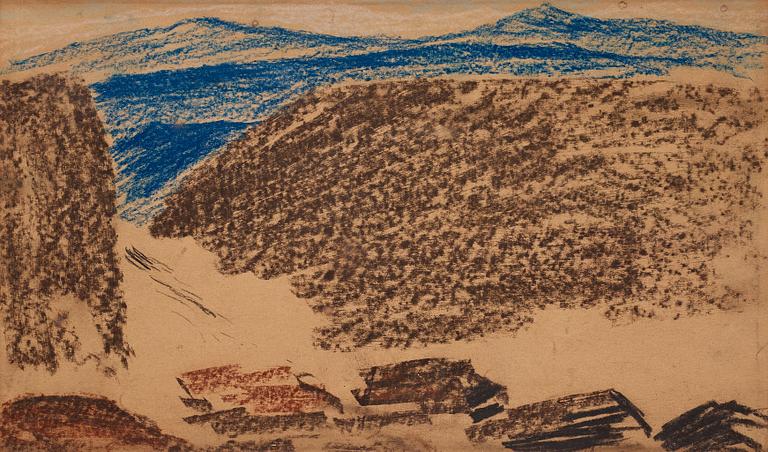 Carl Fredrik Hill, Mountain landscape.