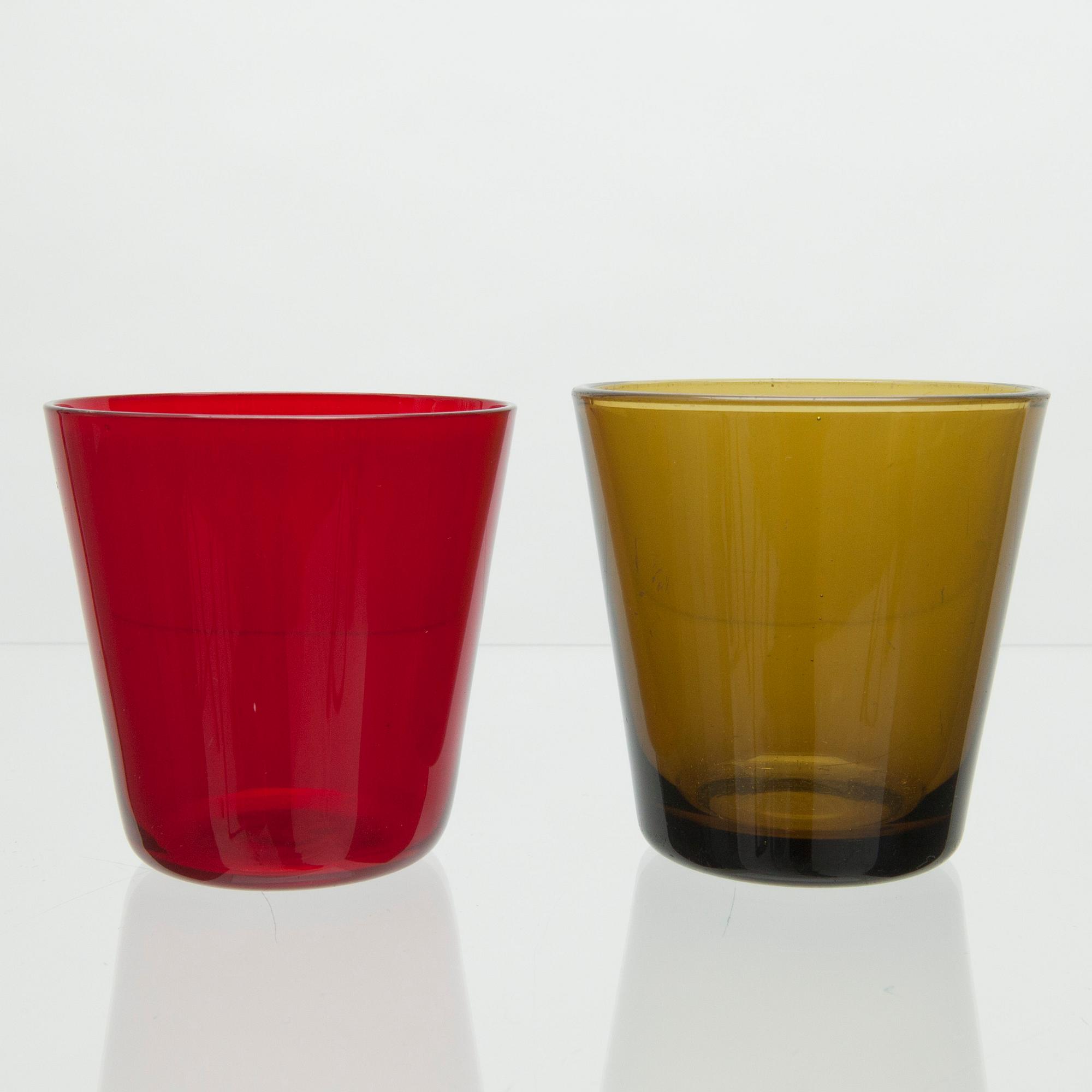 KANNA, DRYCKESGLAS 4 st, SMÅ GLAS 6+4 st, Kaj Franck, 1900-talets hälft.