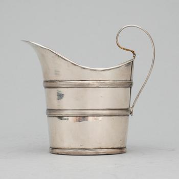 GRÄDDKANNA, silver, Olof Hellbom, Stockholm 1800. Vikt 112 gr.