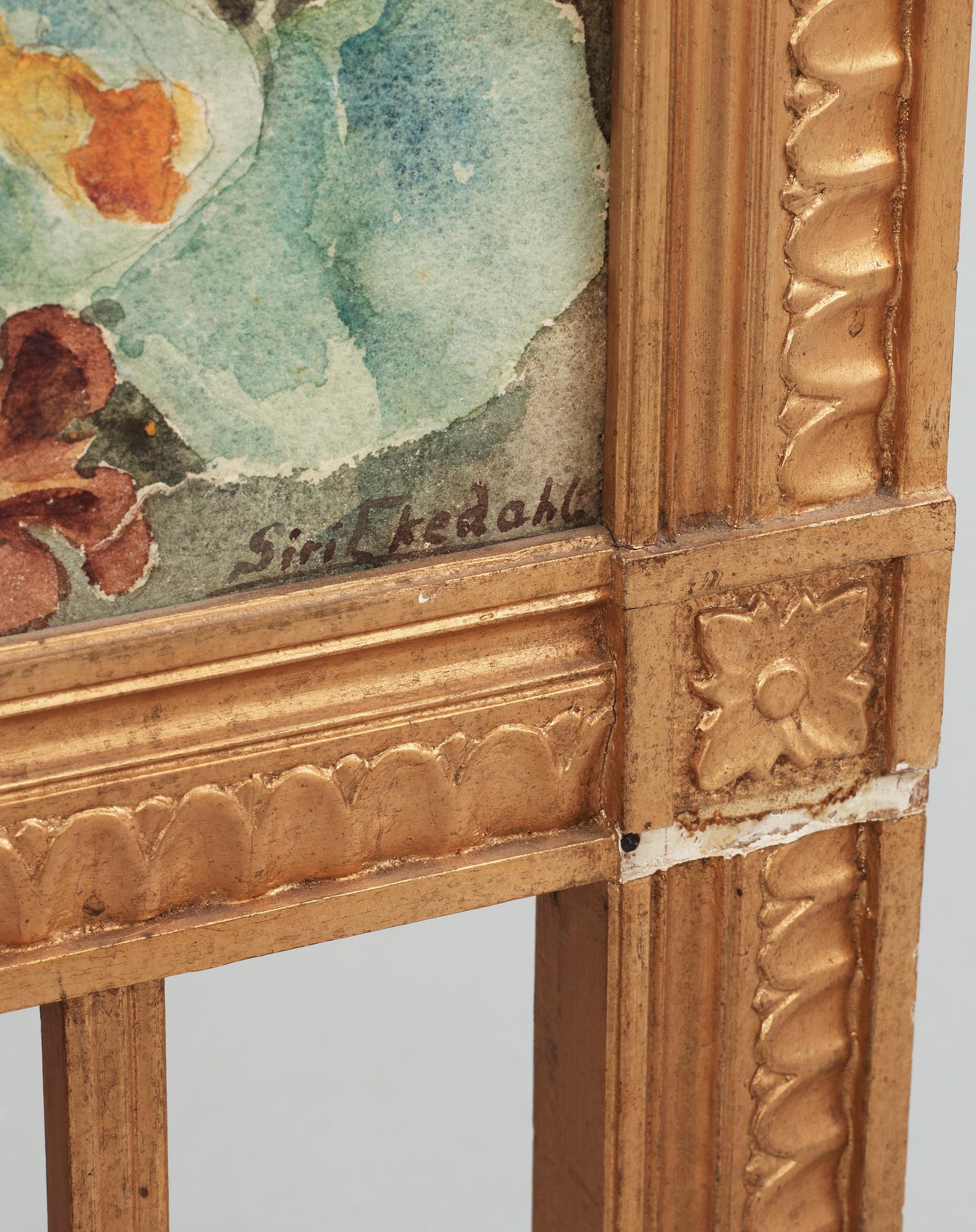 VIKSKÄRM, 3 delar, gustaviansk stil, 1800/1900-tal.