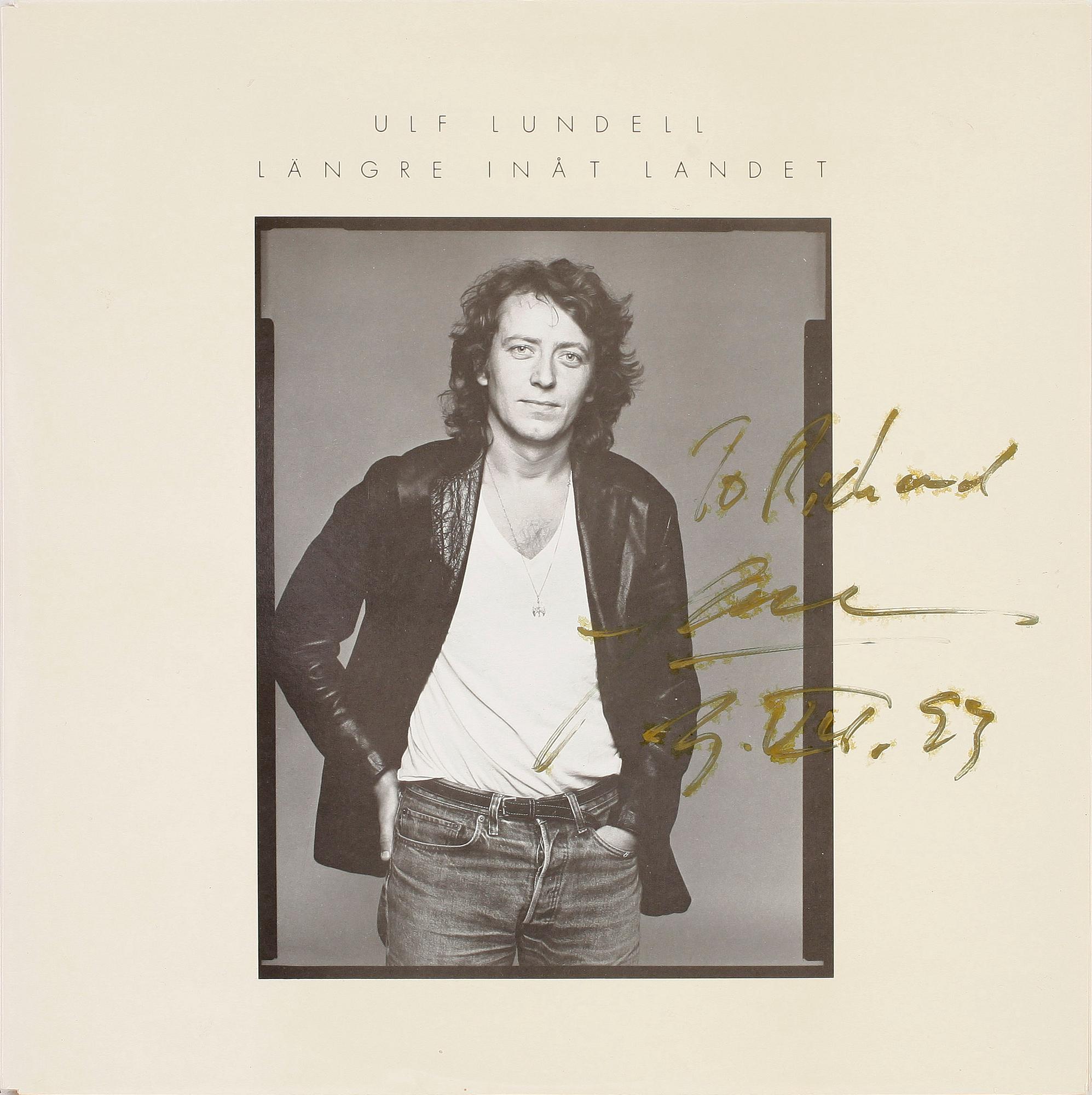 SIGNERAT SKIVOMSLAG, Vinyl, Ulf Lundell.