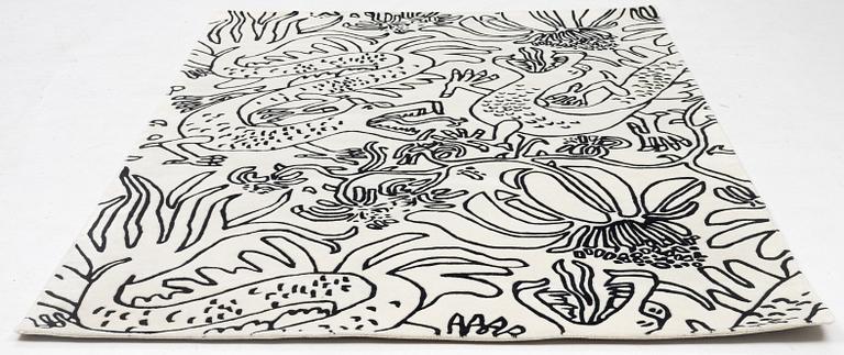 Carl Johan De Geer, hand-tufted carpet, "Drakar kontur', c. 300 x 200 cm.