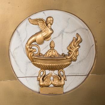 KONSOLBORD, empire, etikettmärkt Petter Gustav Bylander, Göteborg.