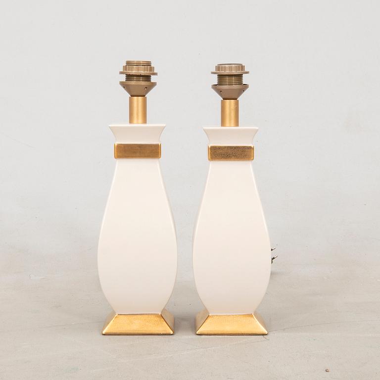 Table lamps, a pair, le Dauphine, France, late 20th century.