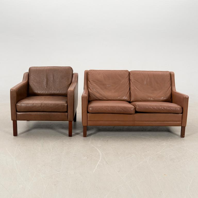 Sofa and armchair similar to Denmark, late 20th century.