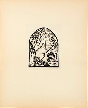 RAGNHILD NORDENSTEN, mapp med 7 träsnitt, signerade 13/25 1918.