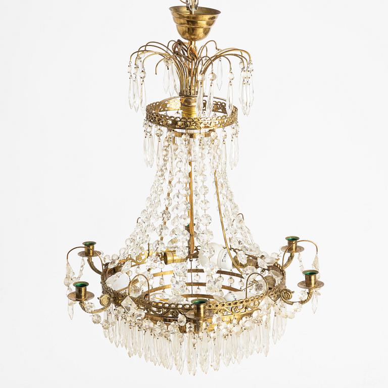 Chandelier, Gustavian style, first half of the 20th century.