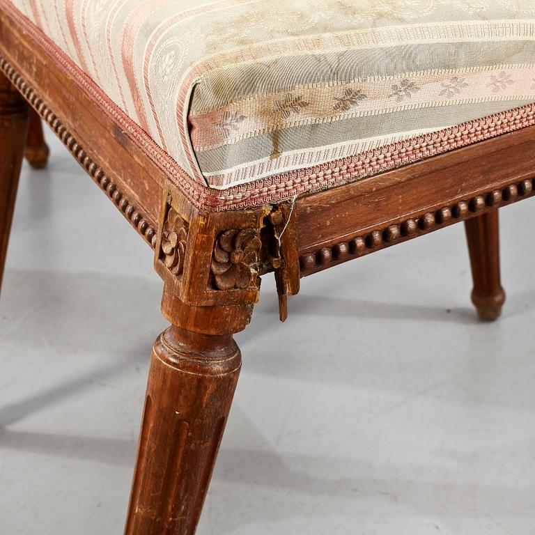 STOLAR, 6 st, gustavianska provinsarbeten, 1800-talets första del.