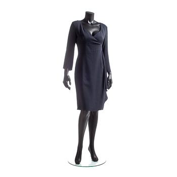 ARMANI COLLEZIONI, a black silk dress.