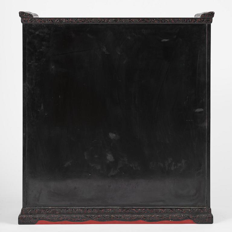 A lacquer display cabinet, late 19th century.