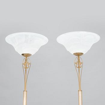 Golvlampor, ett par, Murano, Italien, 1900-talets slut.