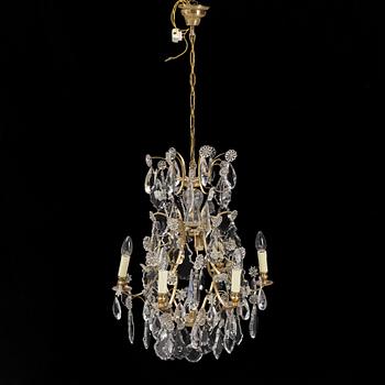 A Rococo style chandelier, mid 20th Century.