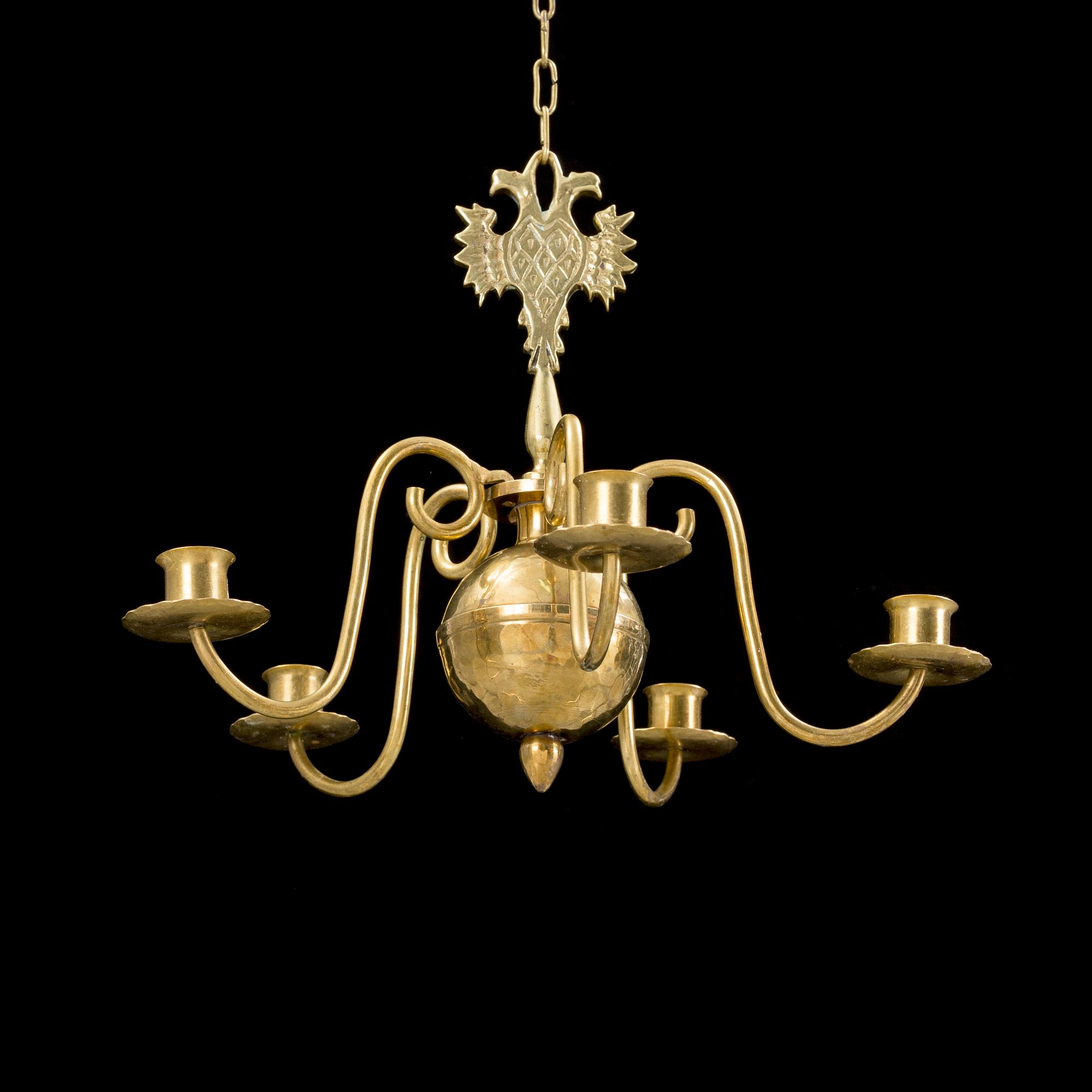 A BRASS CEILING LIGHT, Arvid Johansson, Arvika, second half of the 20th century. Height ca 25 cm.
