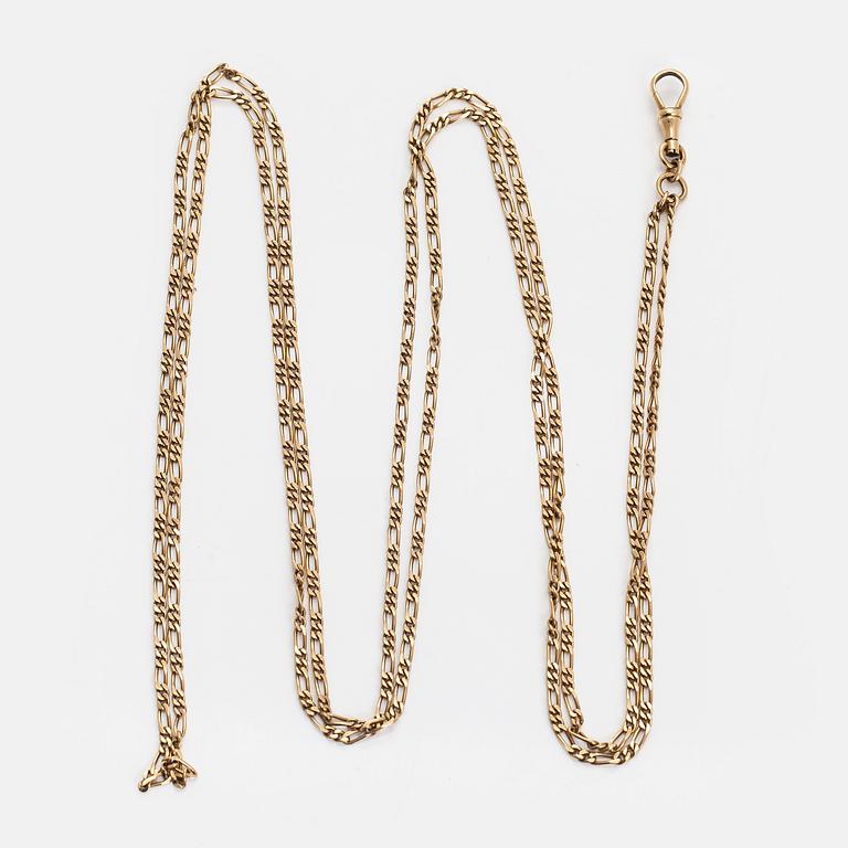 Watch chain, 14K gold.