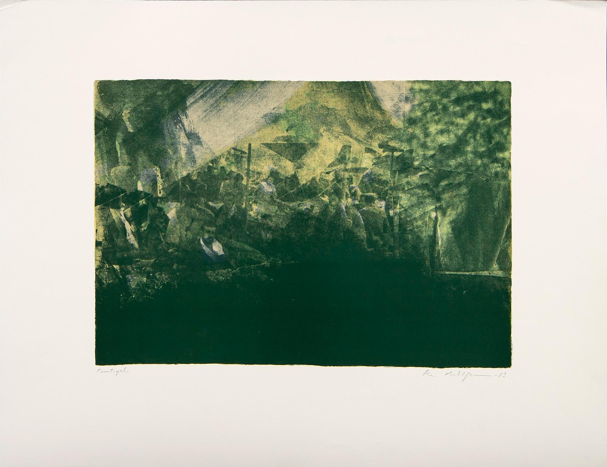 Ola Billgren, color lithograph, signed -83 trail print.