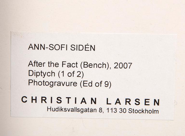 Ann-Sofi Sidén, "After the fact (Bench) 2007.