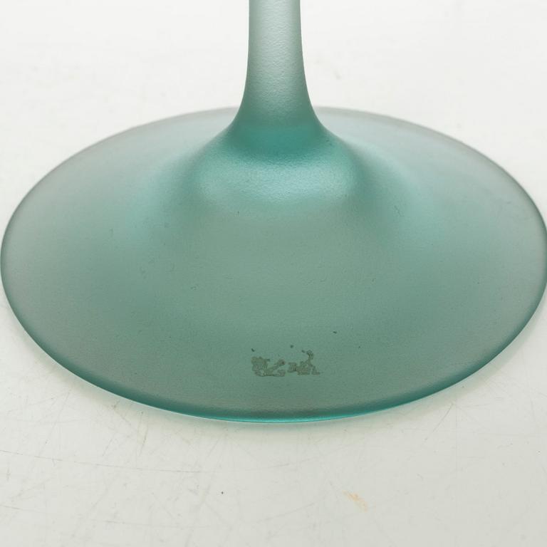 Oiva Toikka, pokaler, 3 st, glas, "Paletti", Nuutajärvi, Finland.