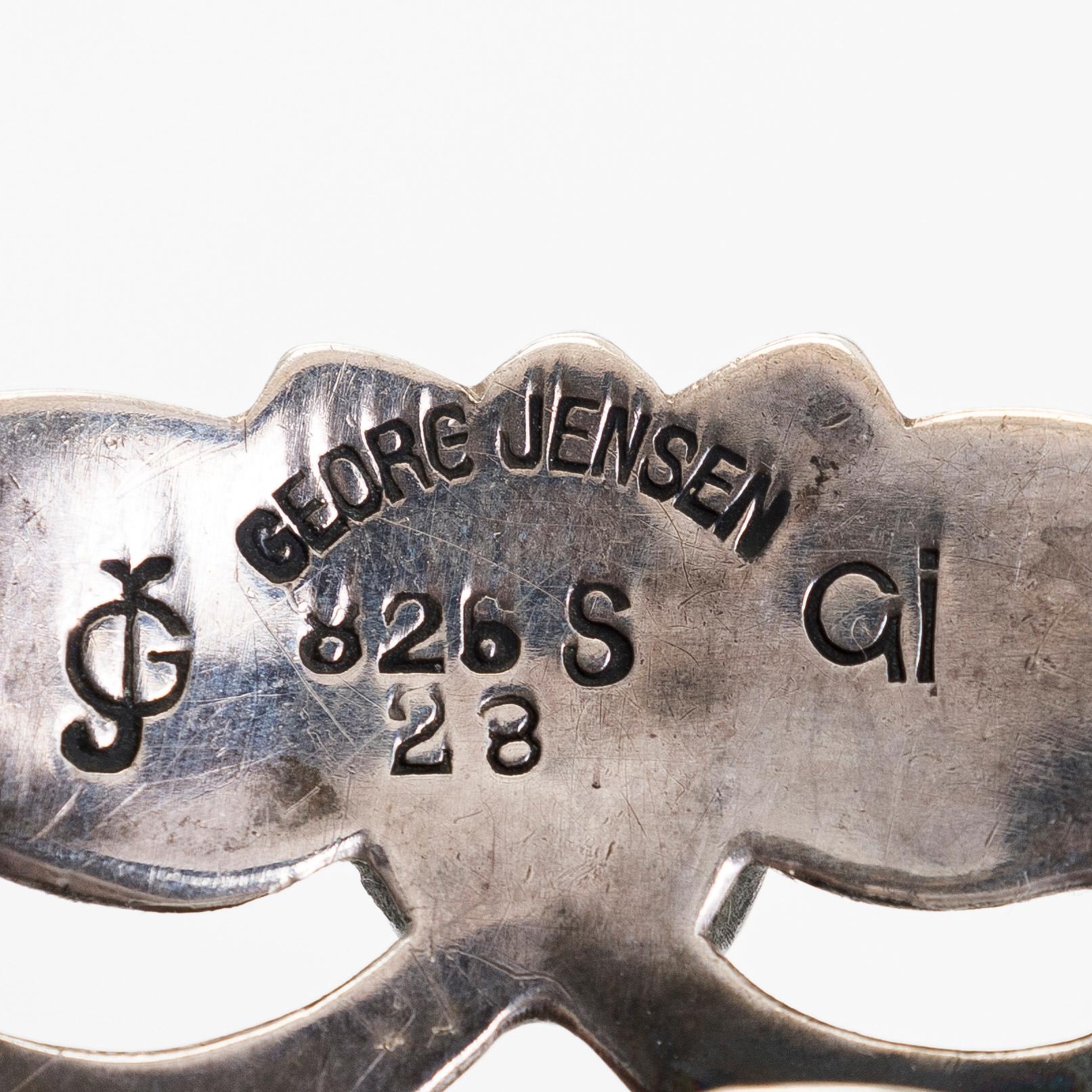 Georg Jensen, an early 20th-century silver buckle, Copenhagen Denmark 1904-1908.
