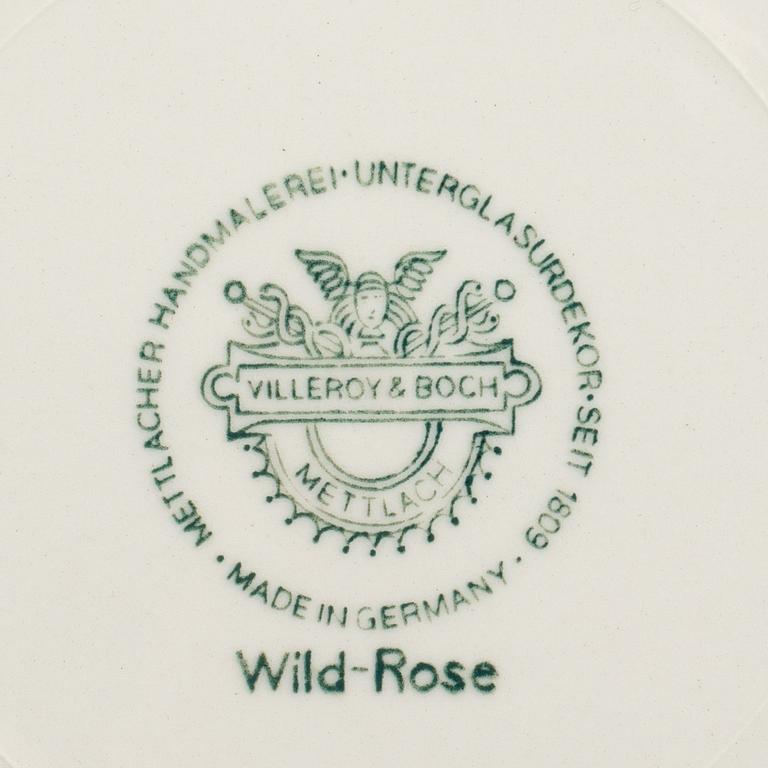 Villeroy & Boch, a 27-piece breakfast porcelain set, "Wild Rose", Germany.