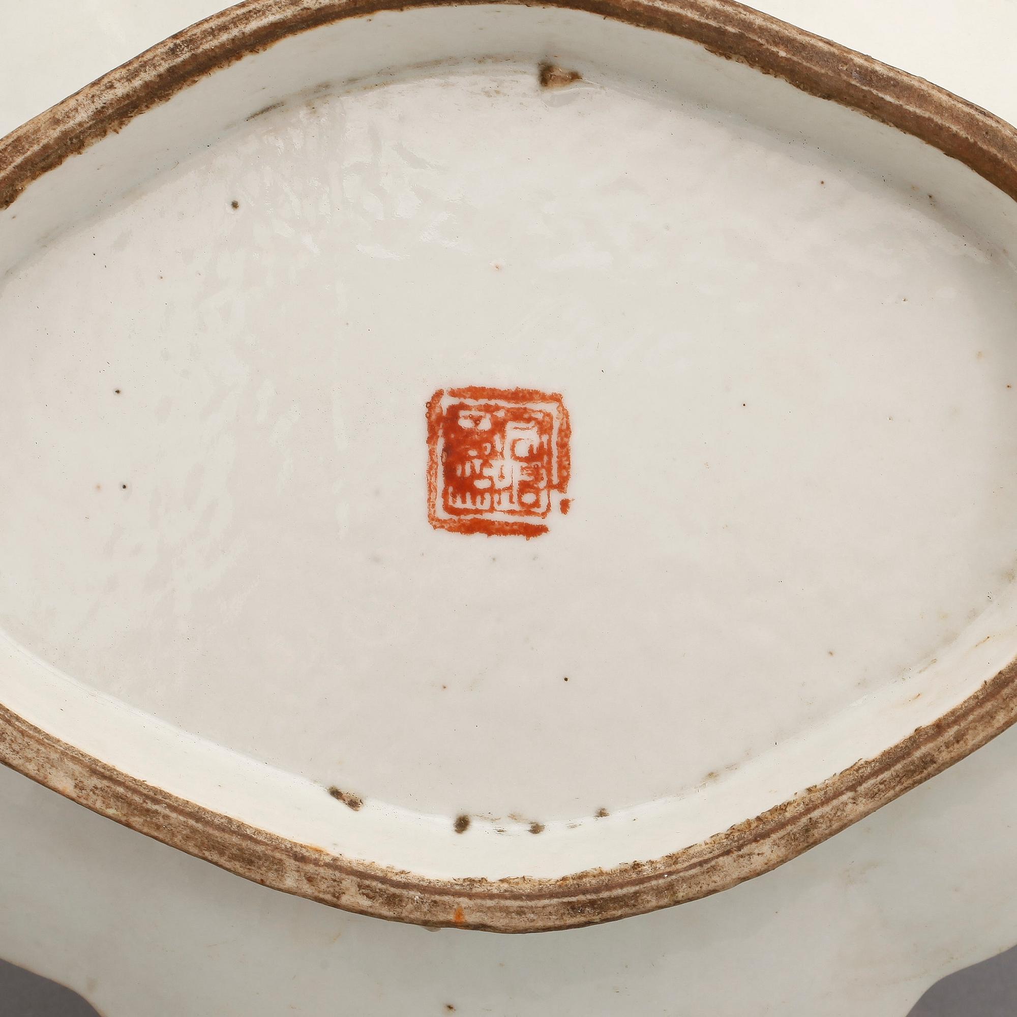 FAT, 2 st, porslin, Kina 1800/1900-tal.
