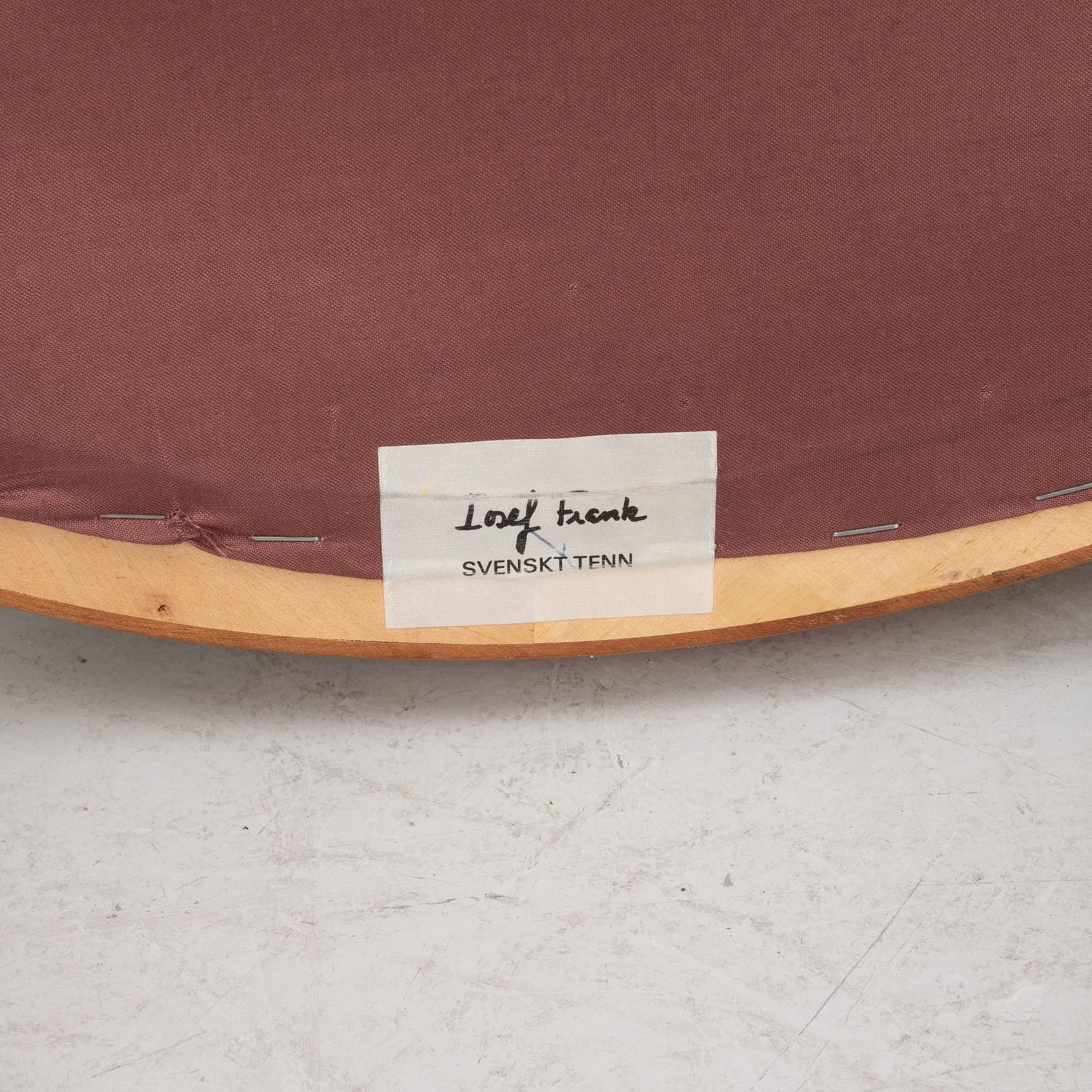 A model 647 stool by Josef Frank for Firma Svenskt Tenn, designed 1936.