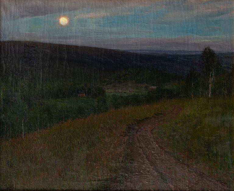 Anshelm Schultzberg, Moonlit path.