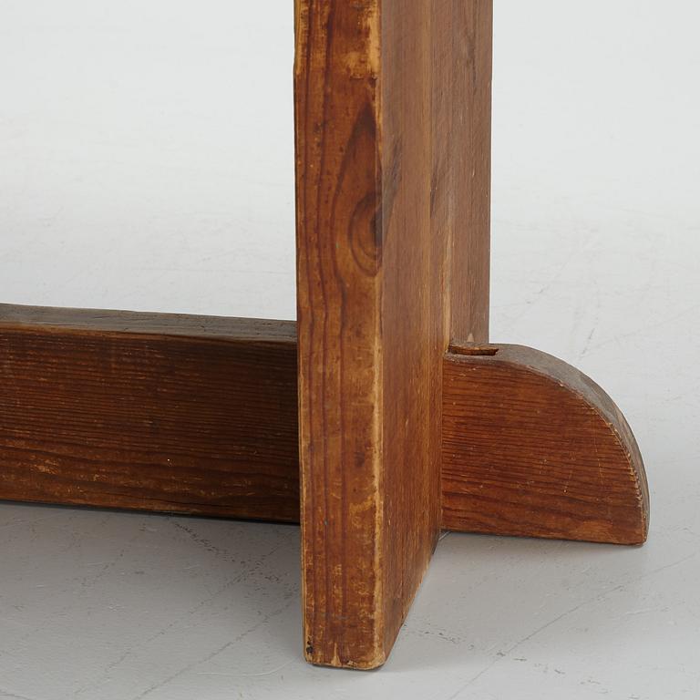 Axel Einar Hjorth, a stained pine 'Lovö' table, Nordiska Kompaniet, Sweden 1930s.