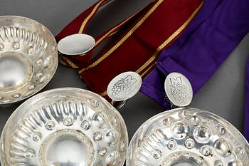 TASTE DU VIN, 3 st, silver, Frankrike. Vikt ca 194 gram.