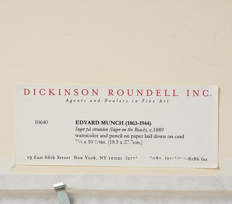 Edvard Munch, "Summer night / Inger on the Beach".